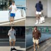 Quần short nam PEALO chất liệu linen thoáng mát cạp chun phong cách Minimalism